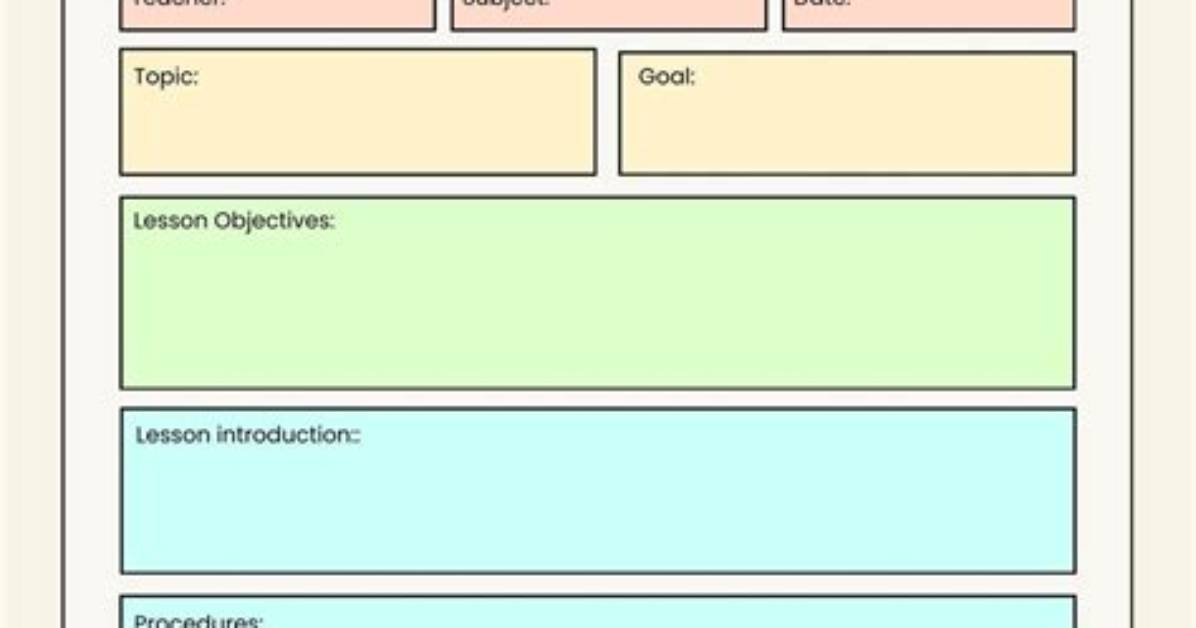 Lesson Plan Template