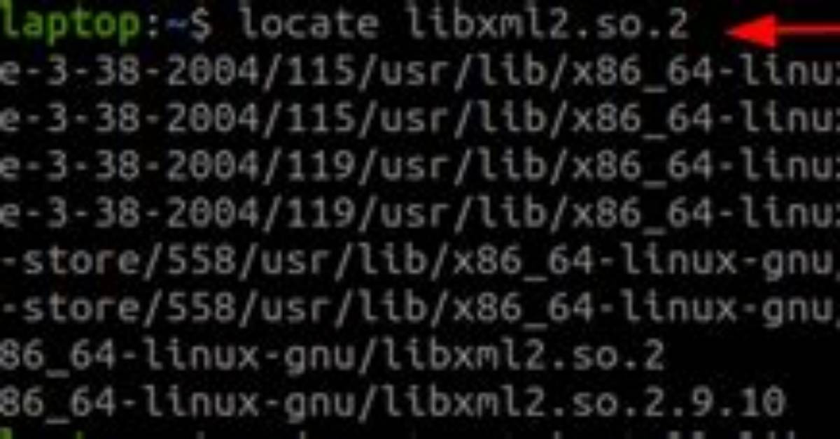 Libxml2. So.2: Cannot Open Shared Object File: No Such File or Directory