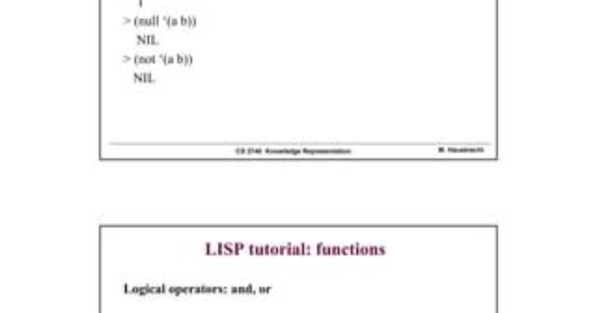 Lisp If Not Nil