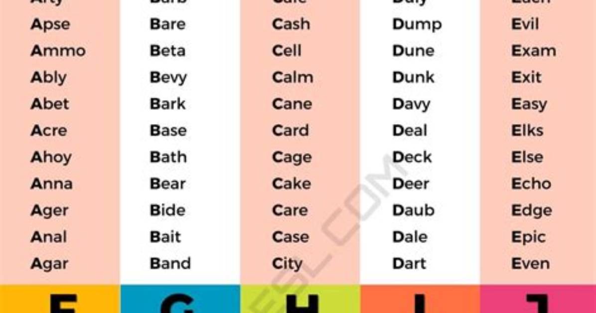 List of 4 Letter Words Ending with 'Ede'