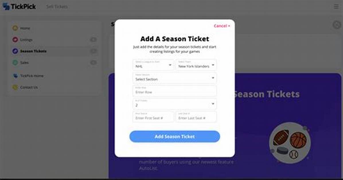 List Tickets on Tickpick