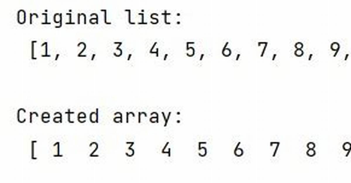 List to Array Conversion to Use Ravel() Function