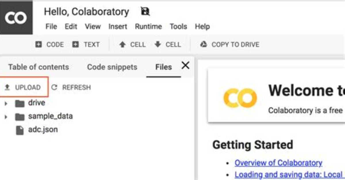 Load Local Data Files to Colaboratory
