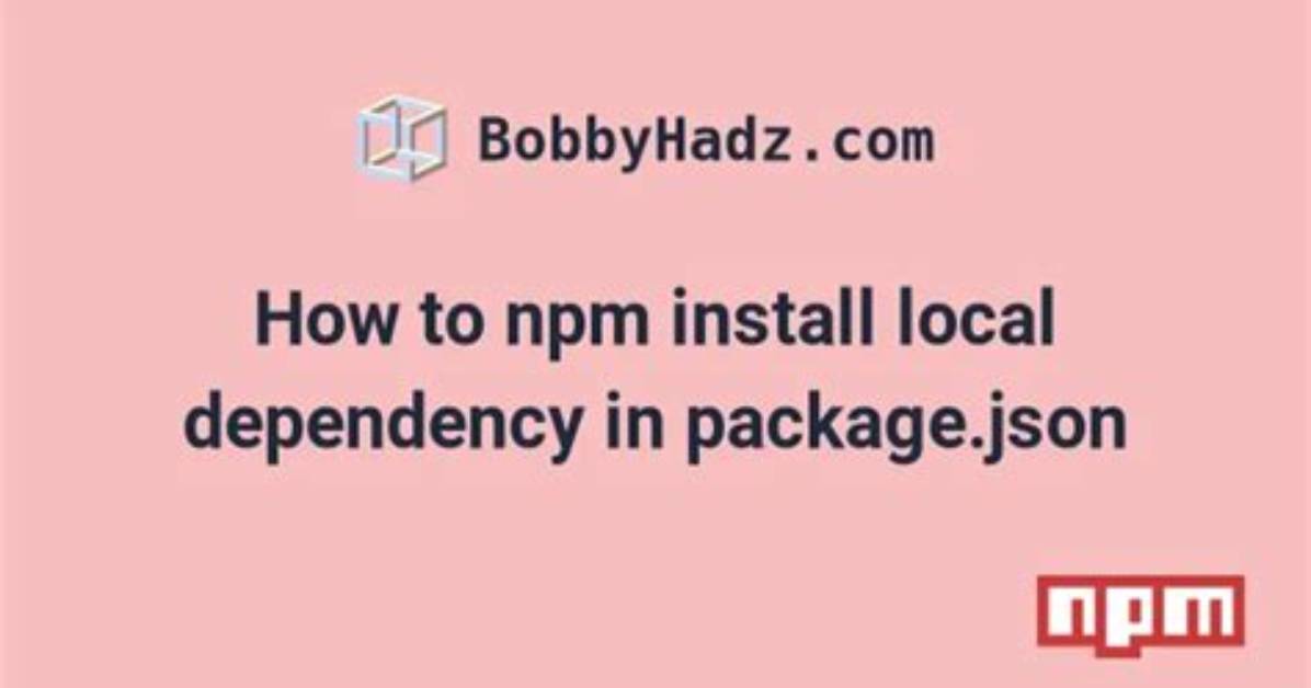 Local Dependency in Package. Json