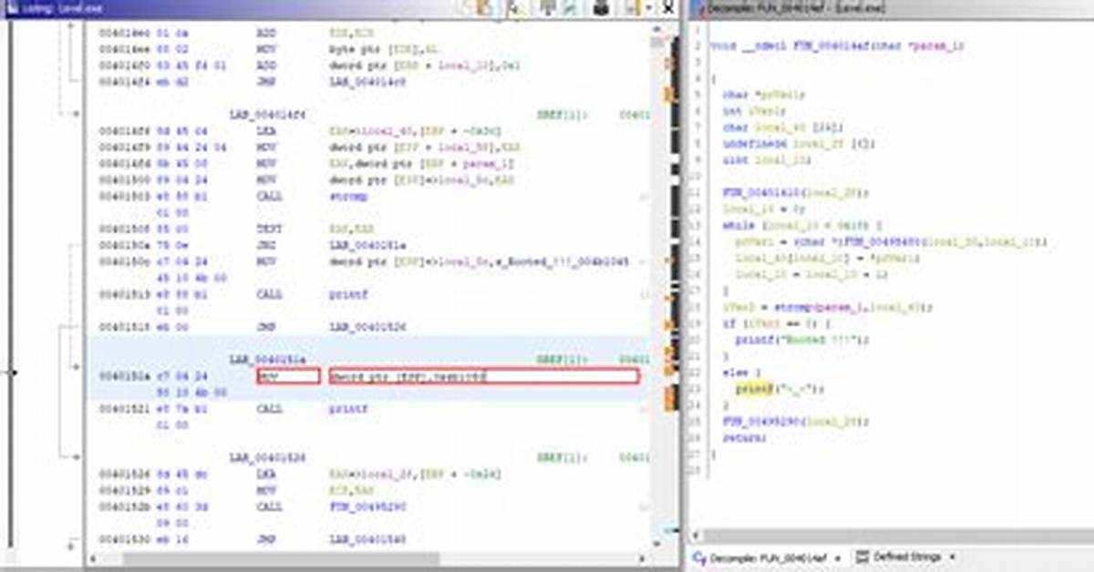 Local Variable Addressing in Ghidra