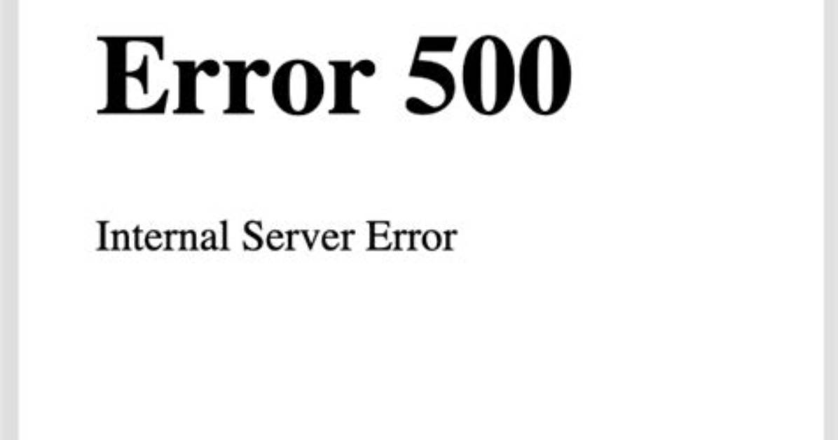 Localhost 500 Internal Server