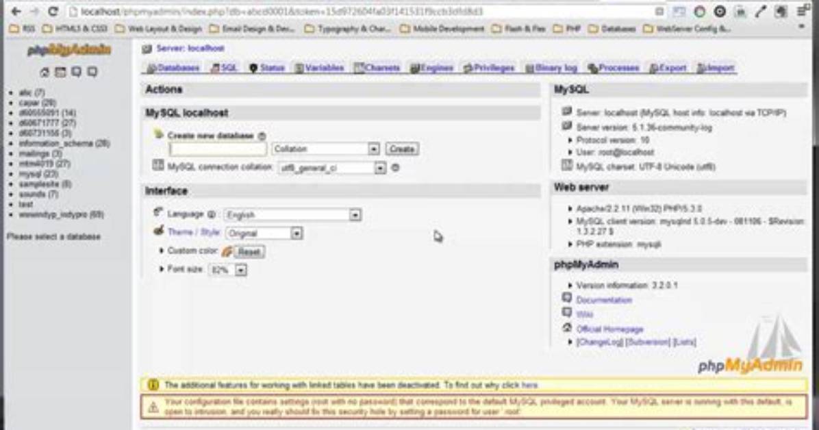 Localhost/Mysql