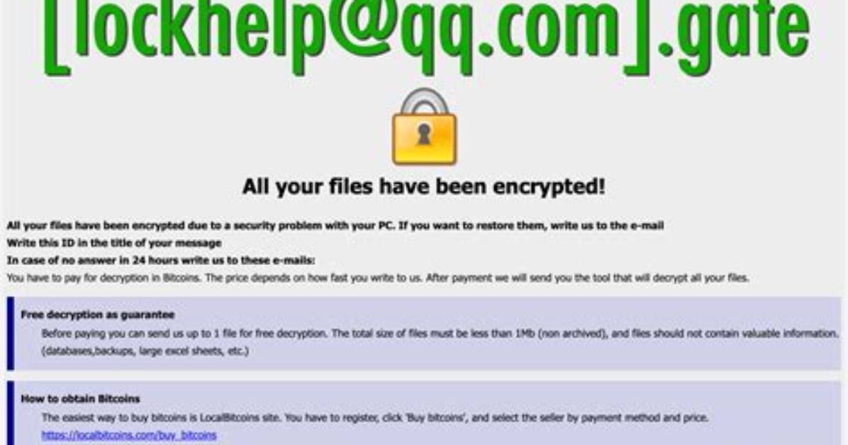 [Lockhelp@Qq. Com]. Gate Virus Files. How to Fix & Decrypt Data?