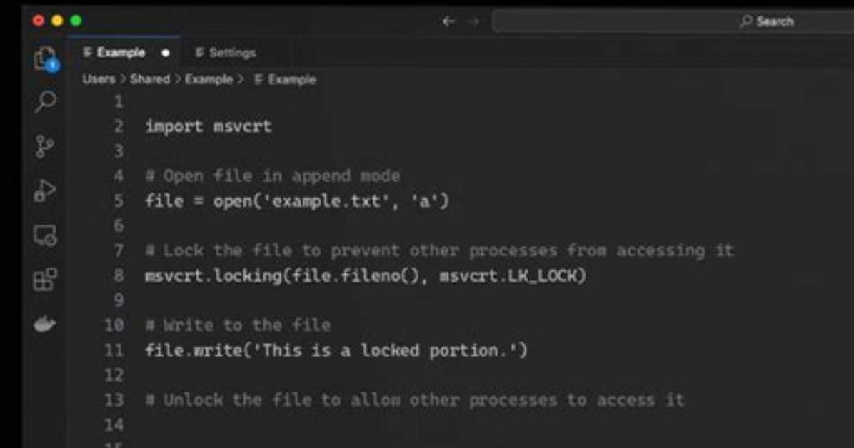 Locking a File in Python