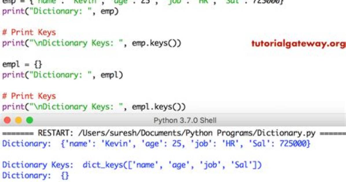 Lookup Dictionary Based on Python Key