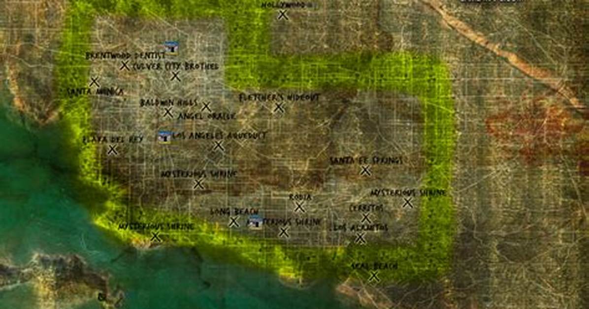 Los Angeles World Map - Wasteland 2