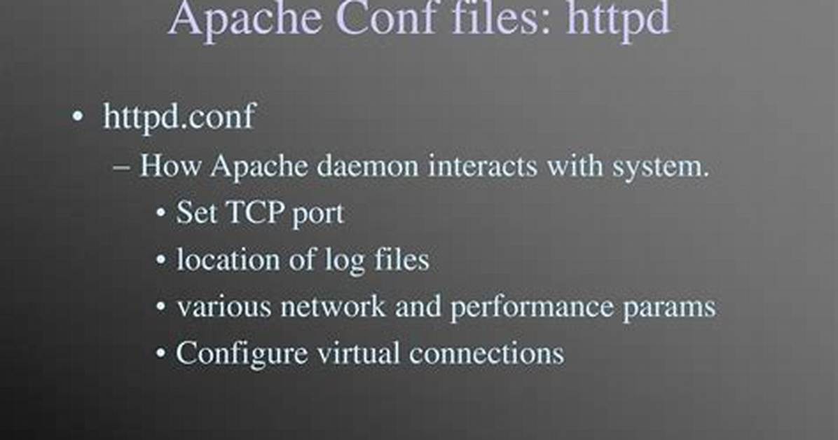 Lost Httpd. Conf File Located Apache [Closed]