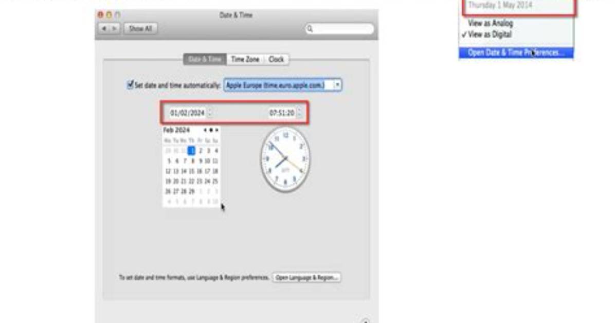 Mac Os X Date & Time Synchronization