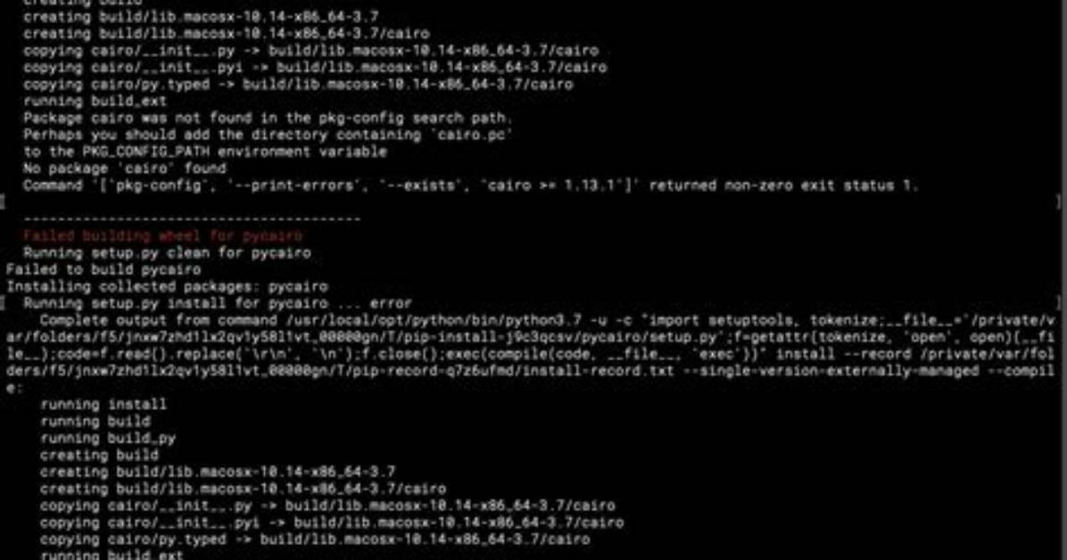 Macos Install Pycairo