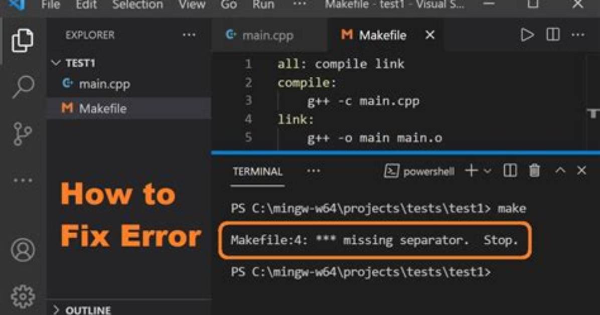 Make Error: Missing Separator