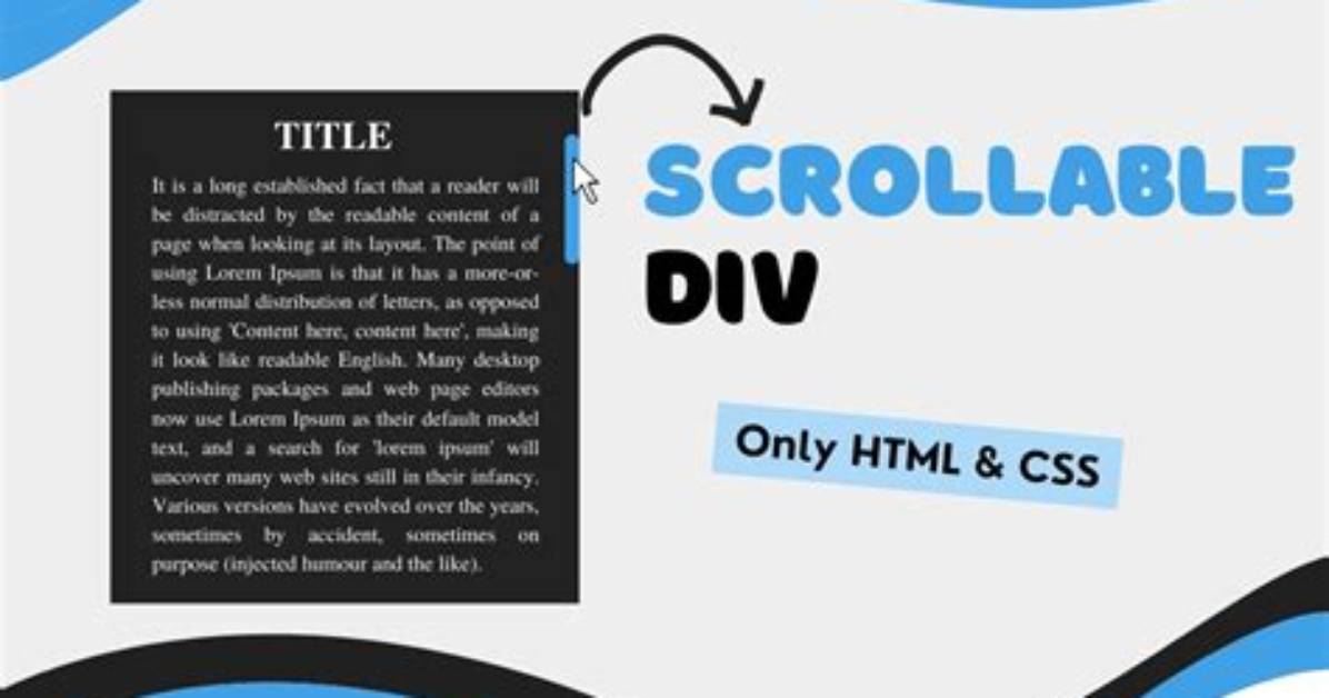 Make Text Scrollable Within Div