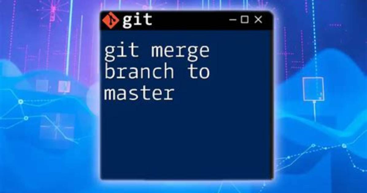 Make the Current Git Branch a Master Branch