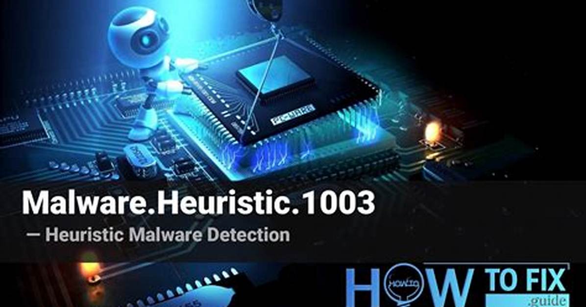 Malware. Heuristic.1003 Removal