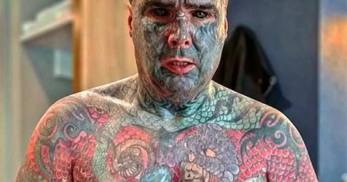 Man Who Has Tattooed Nearly the Whole of His Body Shows What He Looked Like Before Inkings