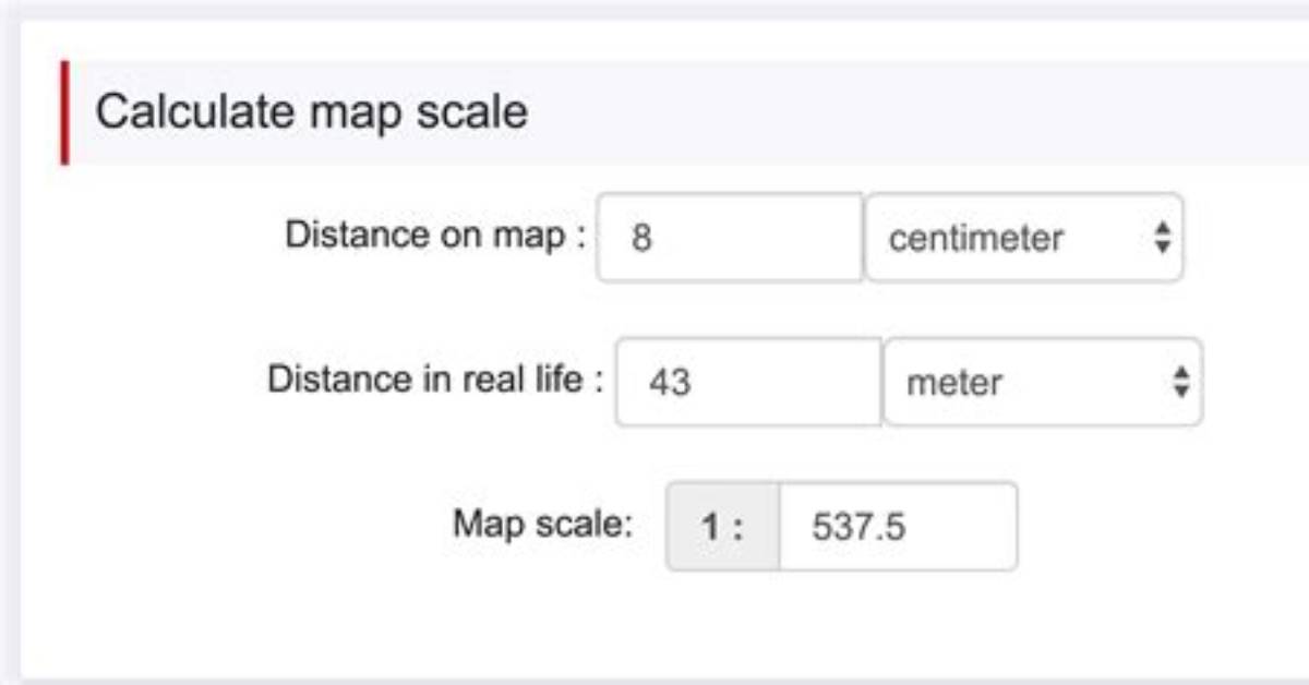 Map Scale Calculator