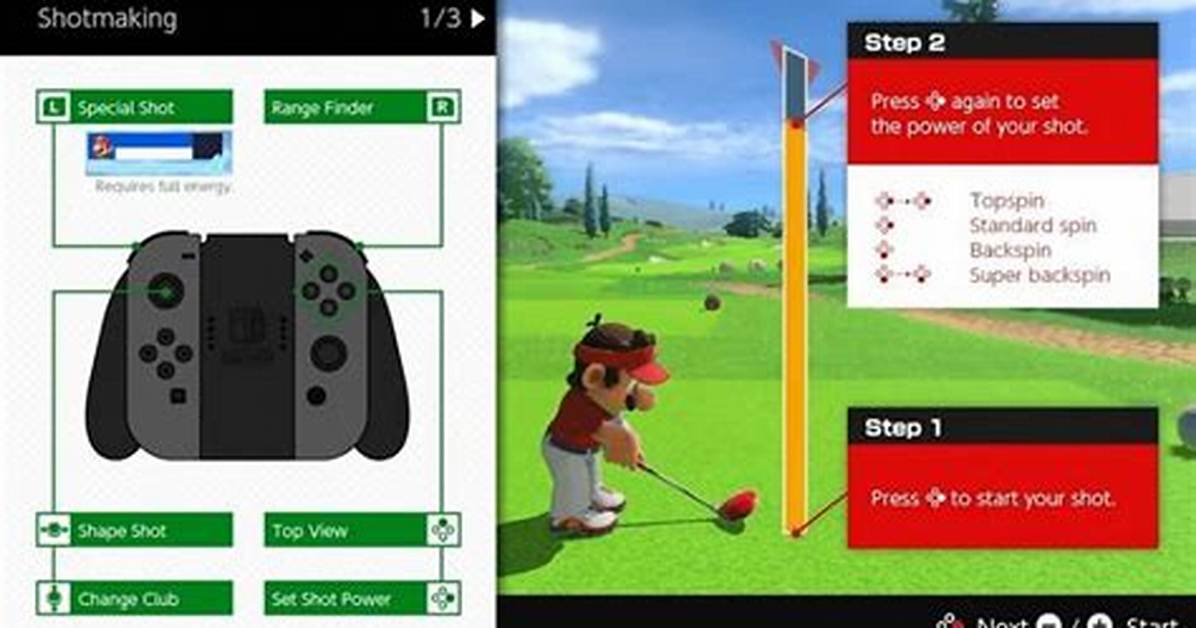 Mario Golf Super Rush Controls Guide