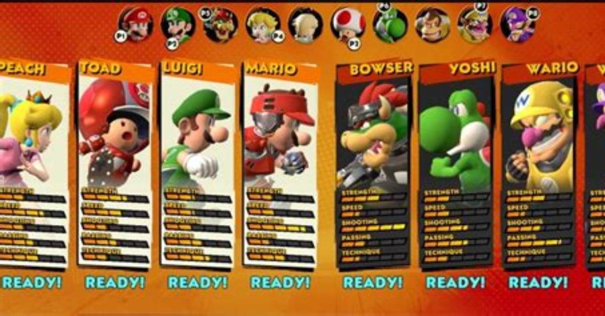 Mario Strikers Battle League: Character Stats Guide