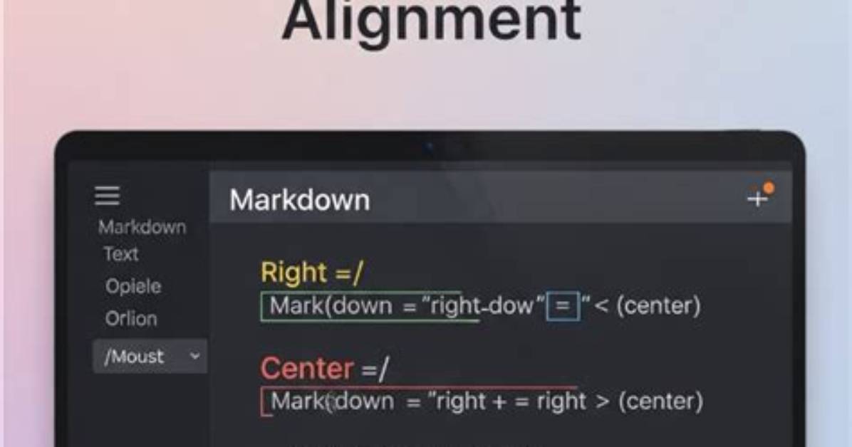 Markdown `Native` Text Alignment