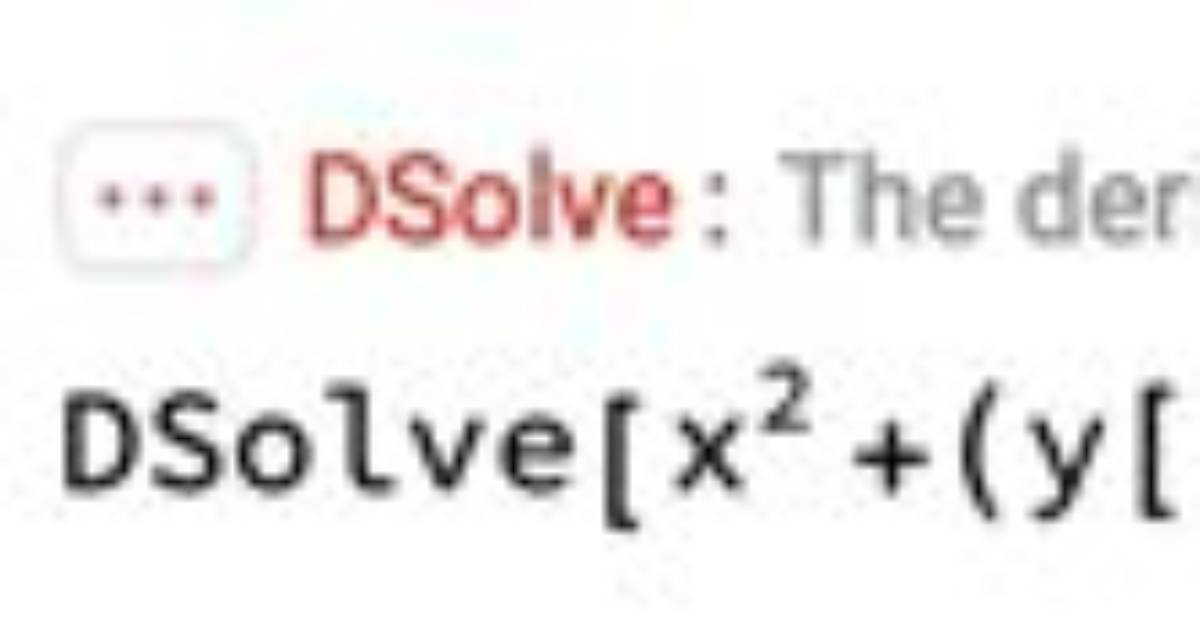 Mathematica - Dsolve Spits out #1 in Output