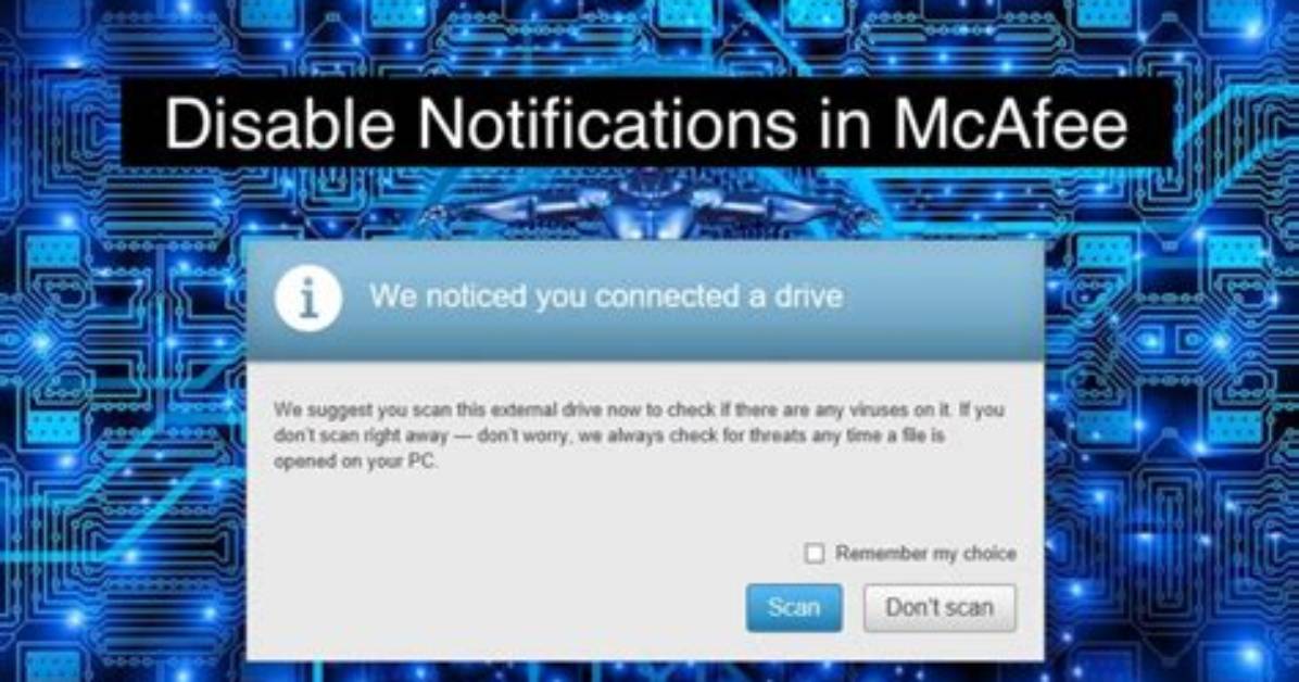 Mcafee: Disable Notifications and Bundled Apps