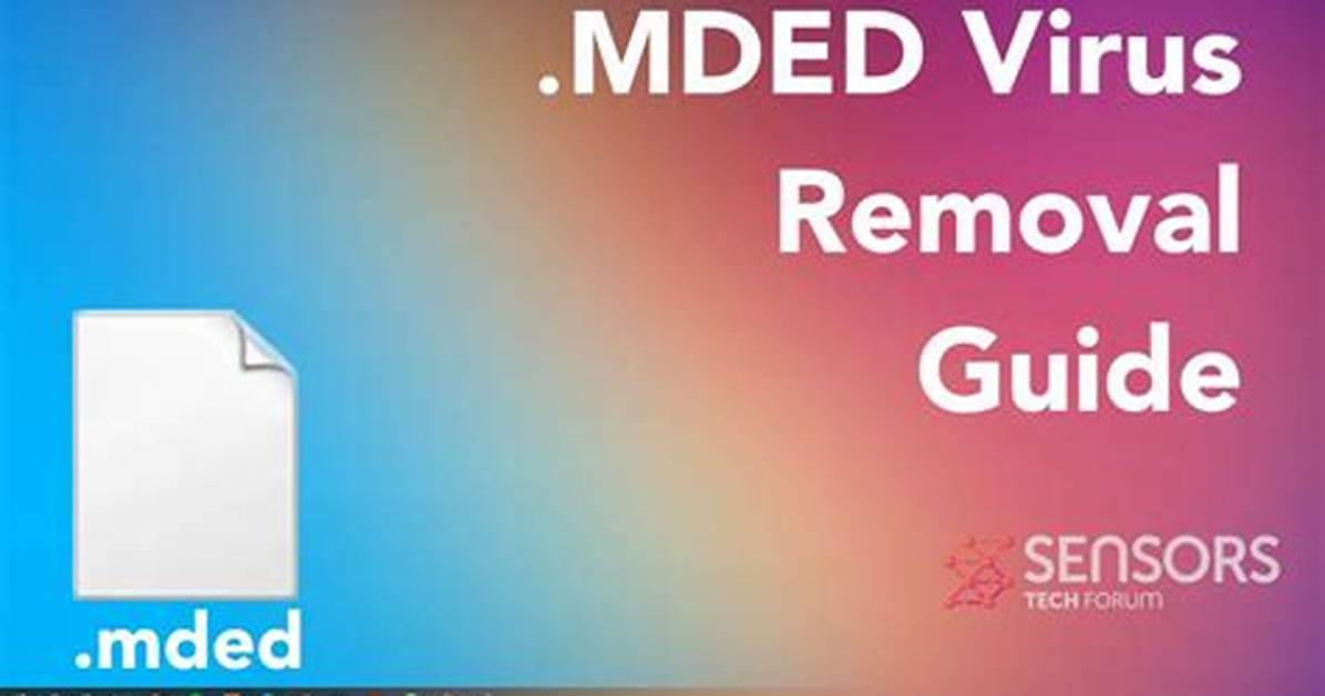 Mded Virus Ransomware ✔️ How to Decrypt. Mded Files?