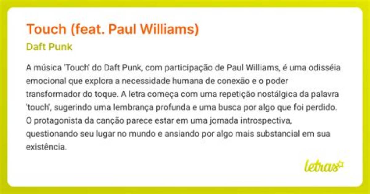 Meaning of Touch by Daft Punk