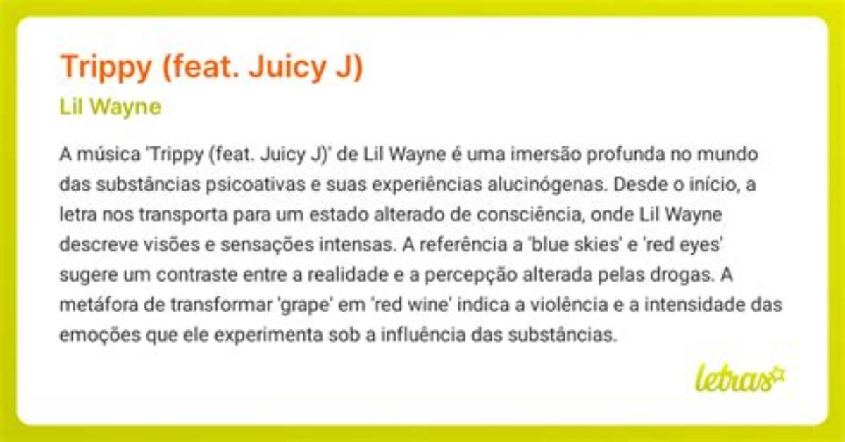Meaning of Trippy by Lil Wayne