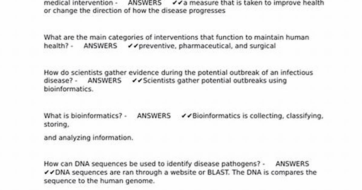 Medical Interventions Eoc Review Quiz