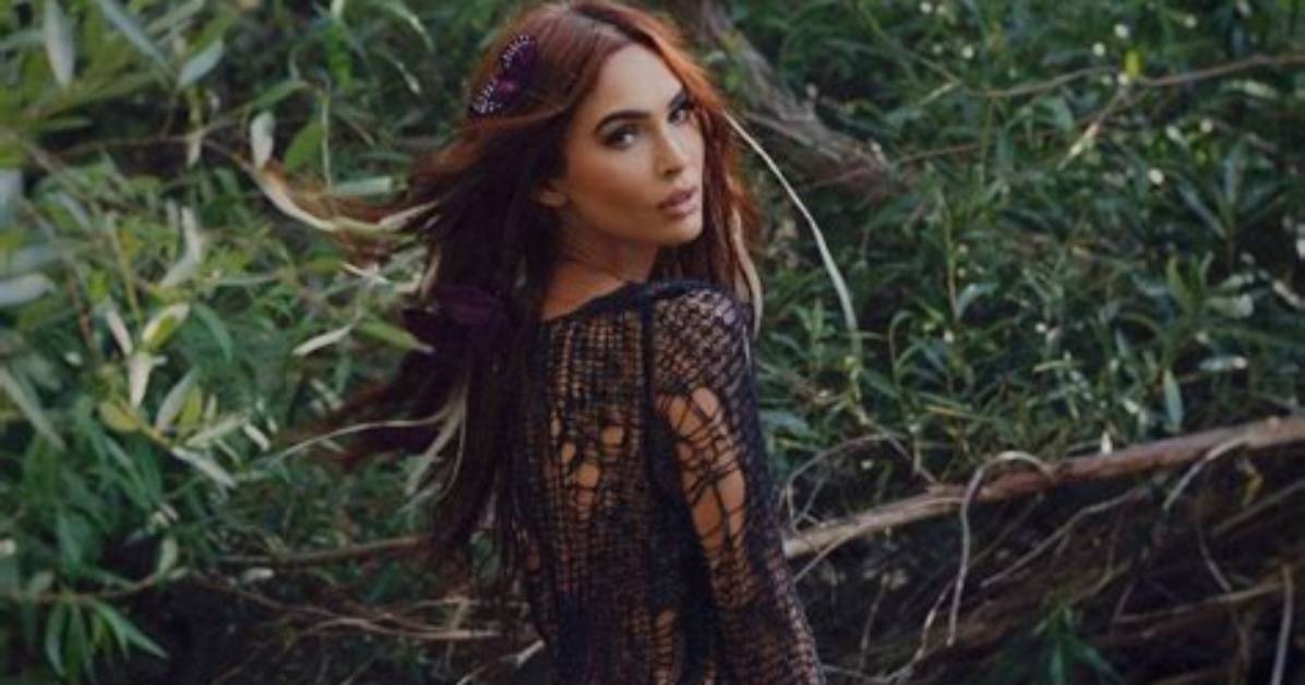 Megan Fox Wore a See-Through Dress with Stringy Heels