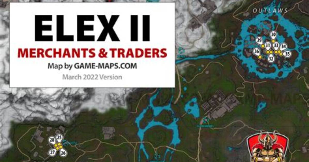 Merchants & Traders Location Map for Elex Ii