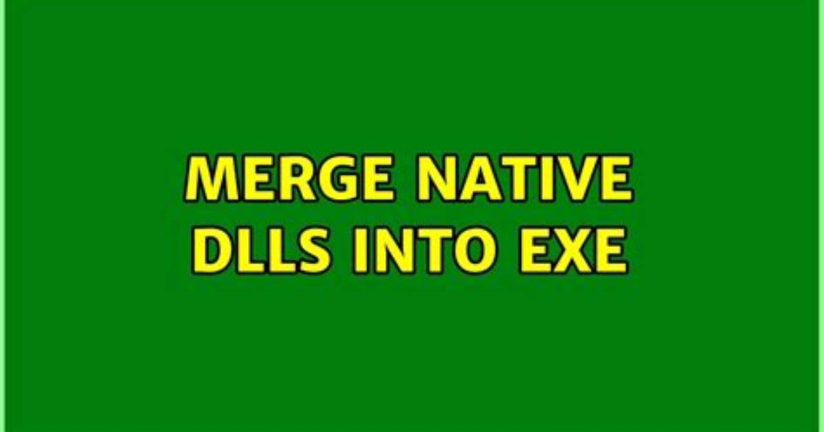 Merge Native Dlls into Exe
