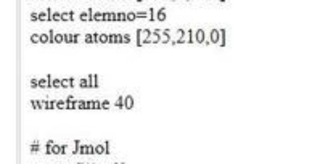 Methods for Using Jmol