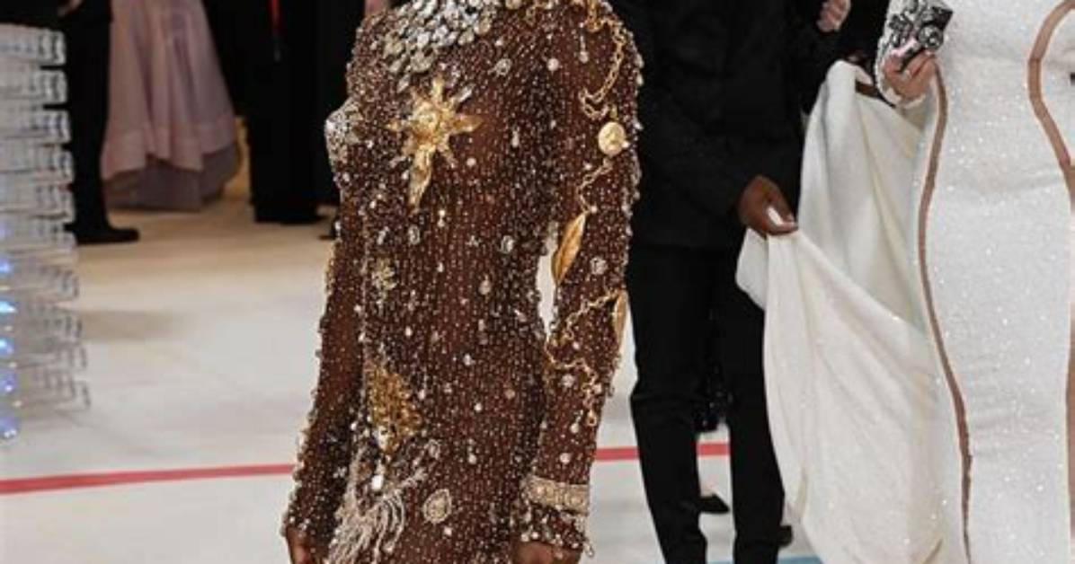 Michaela Coel's Completely Sheer 2023 Met Gala Gown Featured Glitzy Nipple Brooches