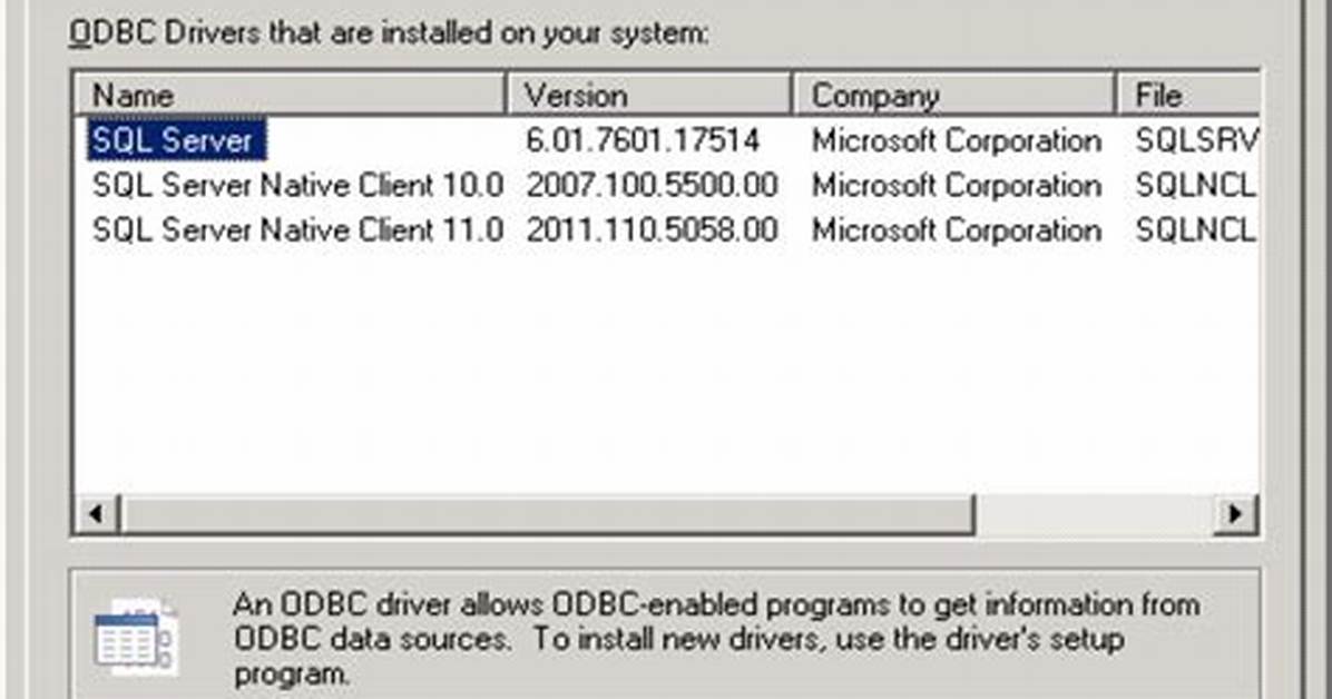 [Microsoft][Odbc Driver Manager] Data Source Name Not Found and No Default Driver Specified