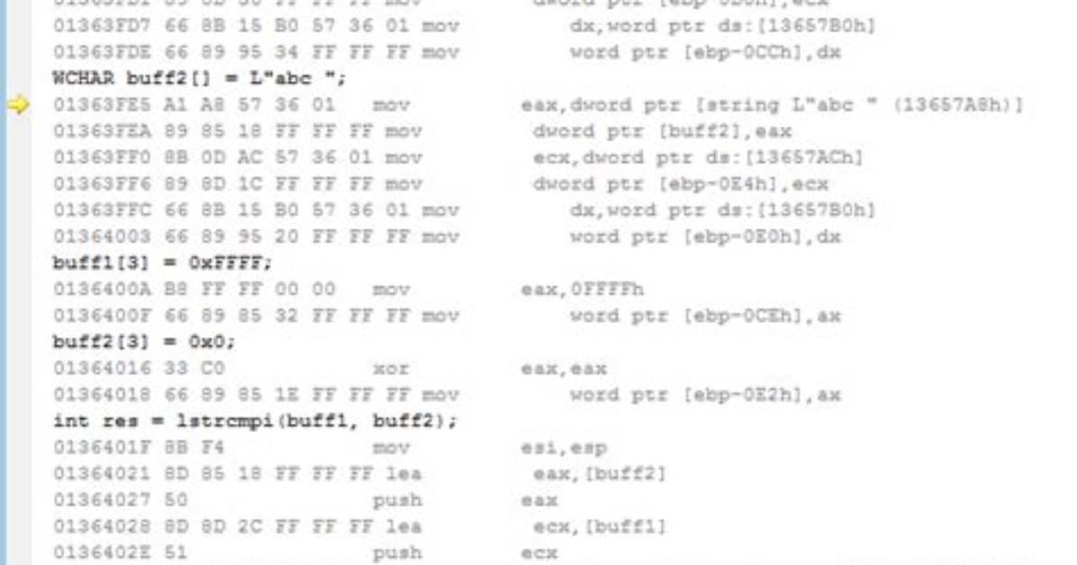 Microsoft's Implementation of Lstrcmpi and Unicode Characters