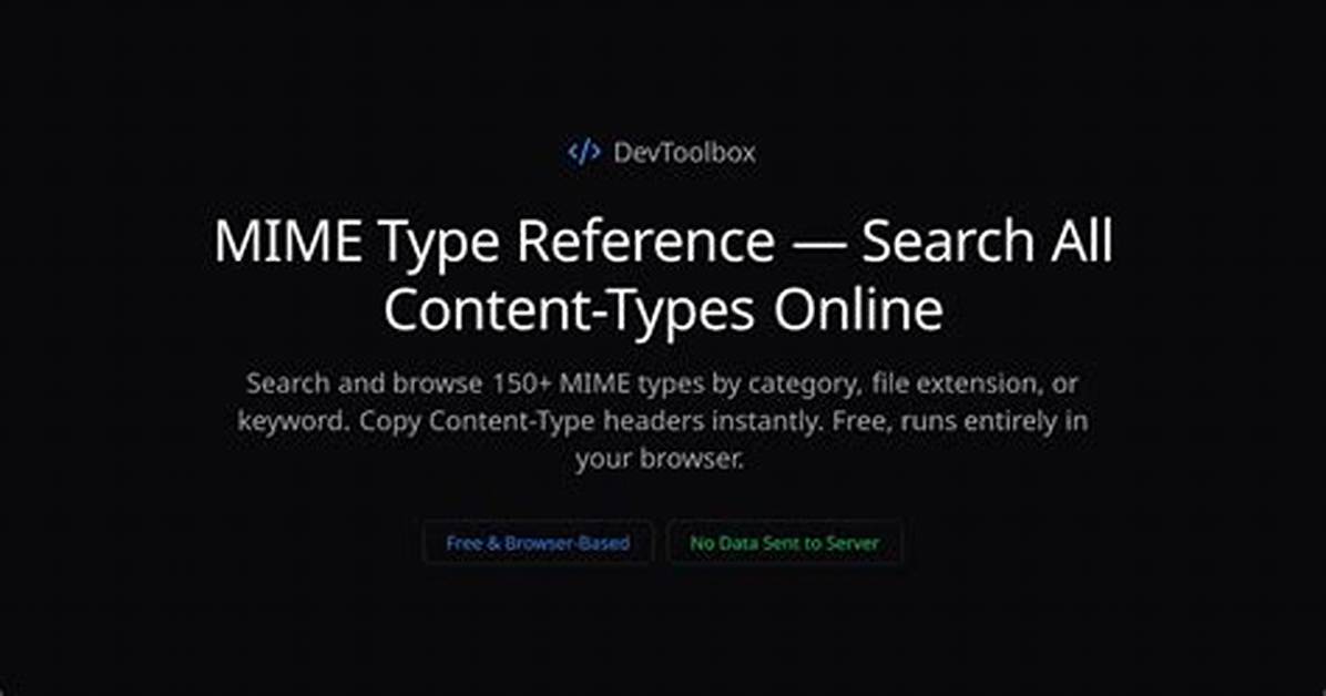 Mime Type Missing Description?