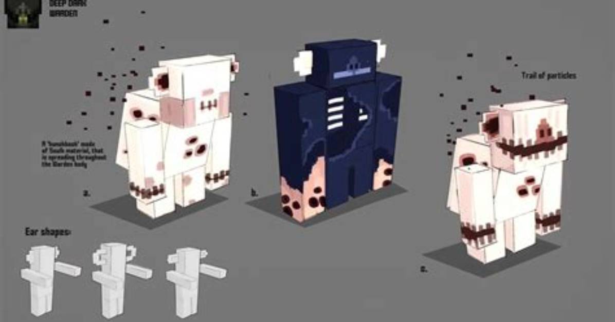 Minecraft Devs Showcase Horrifying Early Concepts for the Warden