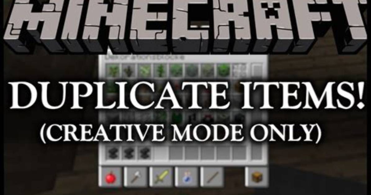 Minecraft How to Duplicate Items in Creative