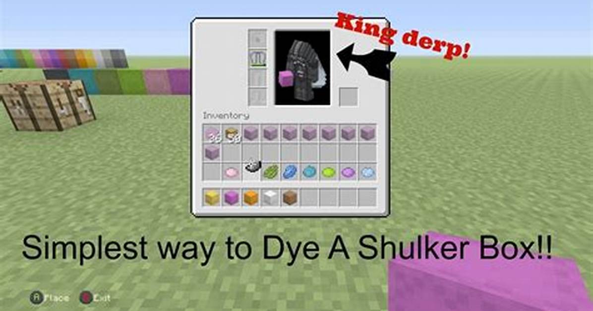 Minecraft How to Dye Shulker Boxes