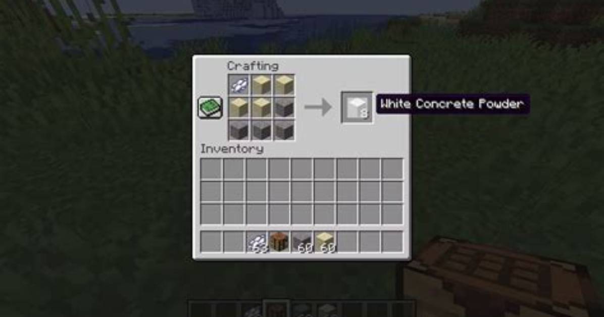 Minecraft How to Make Concrete Powder