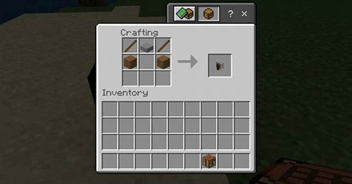 Minecraft How to Make Grindstone