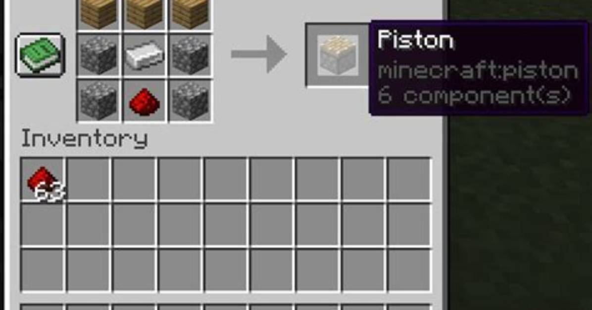 Minecraft How to Make Piston