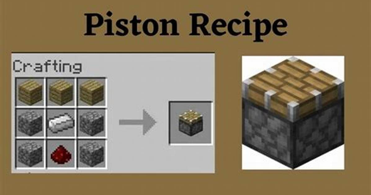 Minecraft How to Make Pistons