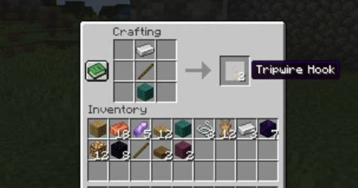 Minecraft How to Make Tripwire Hook