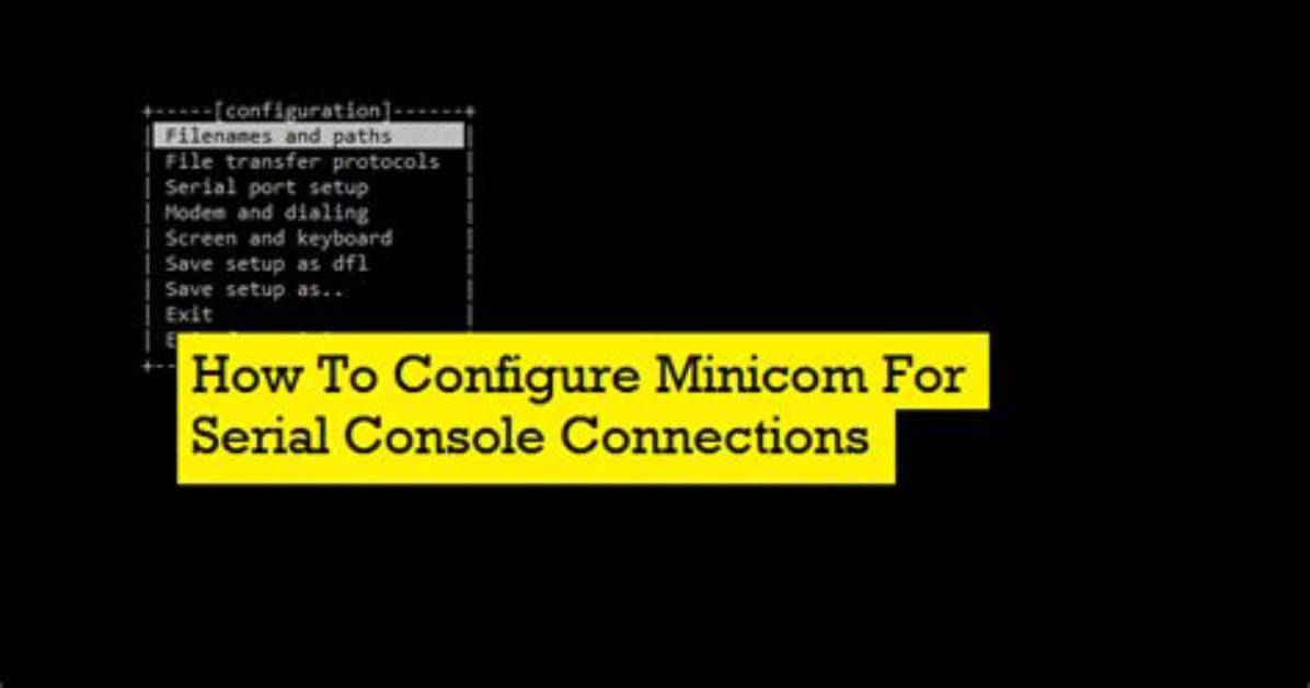 Minicom Throwing an Error Minicom: Cannot Open /Dev/Modem: No Such File or Directory